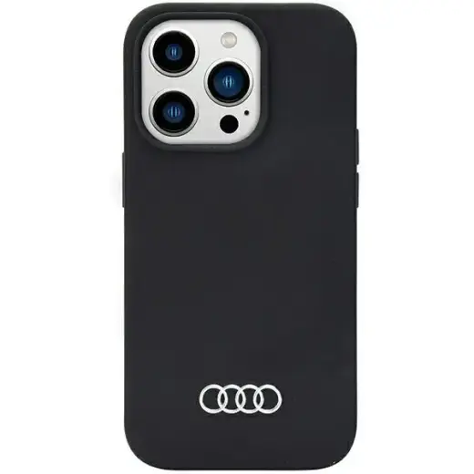 Audi Silicone Case iPhone 14 Pro Max 6.7" czarny|black hardcase AU-LSRIP14PM-Q3|D1-BK