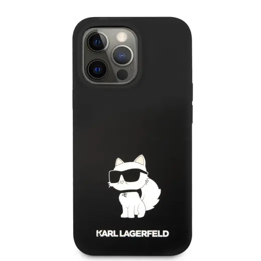 Karl Lagerfeld Liquid Silicone Choupette NFT Case for iPhone 13 Pro Black