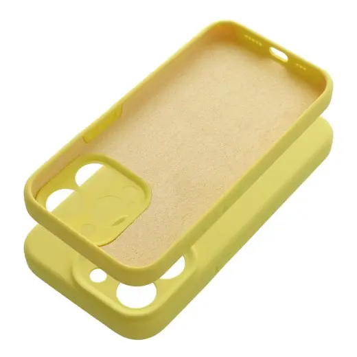 Silicone 2mm maciņš telefonam iPhone 14 dzeltens