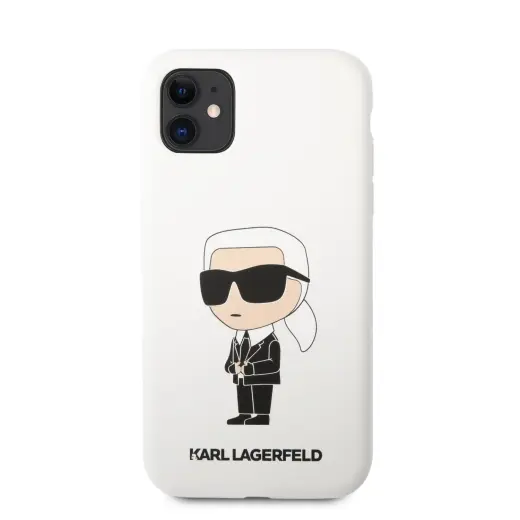 Karl Lagerfeld Liquid Silicone Ikonik NFT Case for iPhone 11 White