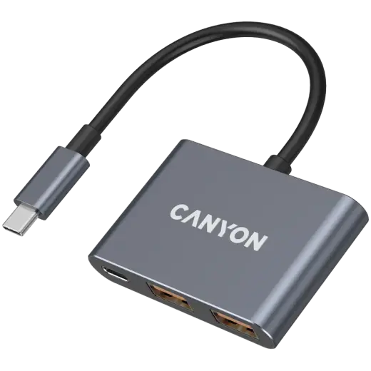 CANYON hub DS-3 3in1 USB-C Dark Grey