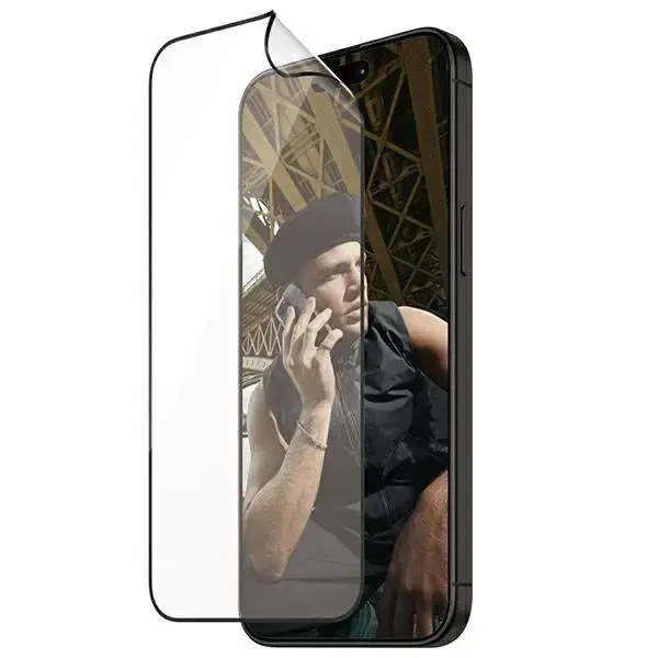 PanzerGlass Matrix D3O UWF aizsargstikls telefonam iPhone 15 Pro 6.1 Ultra-Wide-Fit rPET ekrāna aizsardzība Easy Aligner iekļauts 2818 hybryda