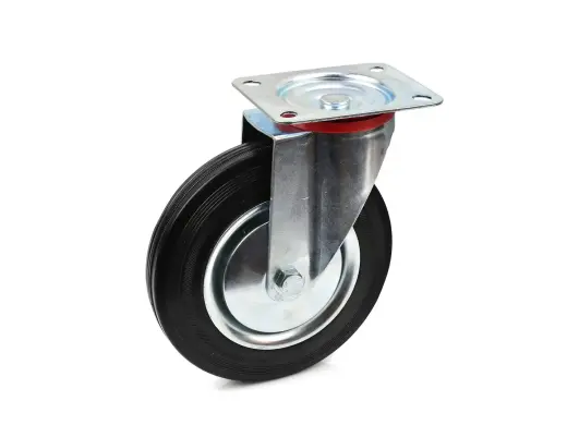Grozāmais ritenis ar montāžas plāksni 200mm