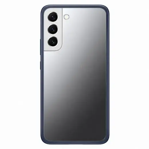 EF-MS906CNE Samsung Frame Cover rėmelio tipo dėklas Galaxy S22+, tamsiai mėlynas