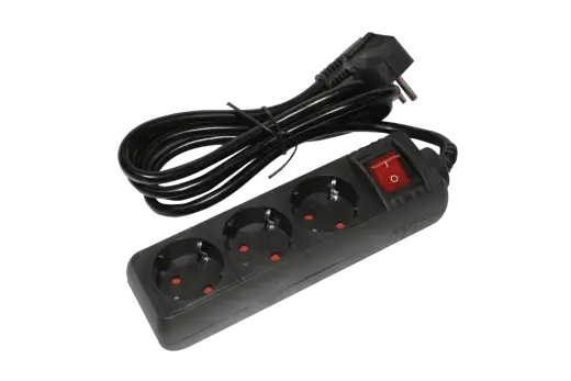 Pagarinātājs 3-vietīgs 3m a/z slēdzi pievadvads 3Gx1.5mm