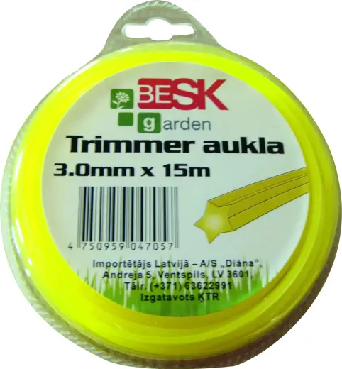 Trimmera aukla 1.6mm*15m zvaigzne