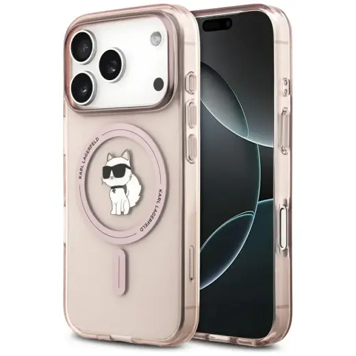 Etui Karl Lagerfeld IML Choupette         MagSafe do iPhone 17 Pro różowy
