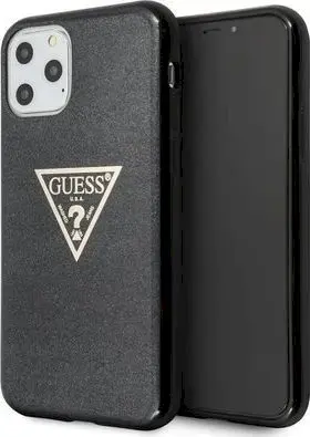Guess GUHCN58SGTLBK Solid Glitter Cover For Apple iPhone 11 Pro Black