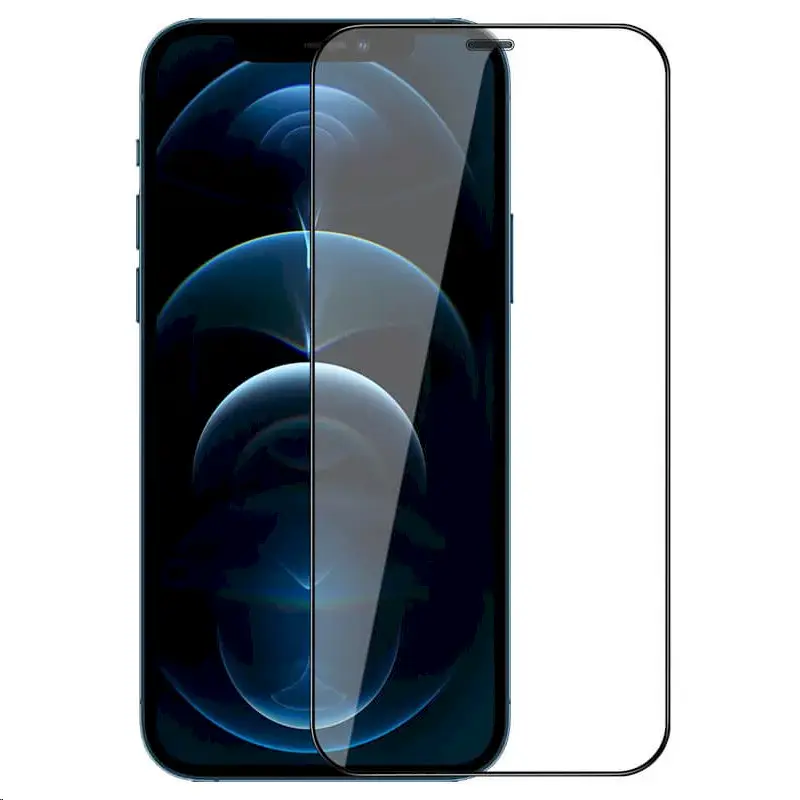 Nillkin 2in1 HD Full Screen Tempered Glass for Apple iPhone 12 Pro Max 6.7 Black