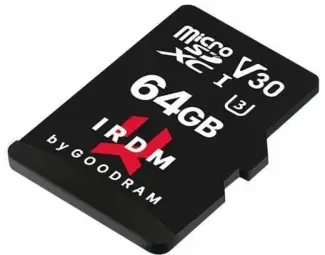 GoodRam memory card IRDM 64GB microSD UHS-I U3 V30 with adapter