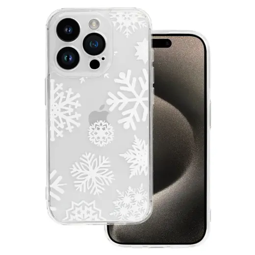 TEL PROTECT Christmas Clear Case for Iphone 16 Pro Design 4