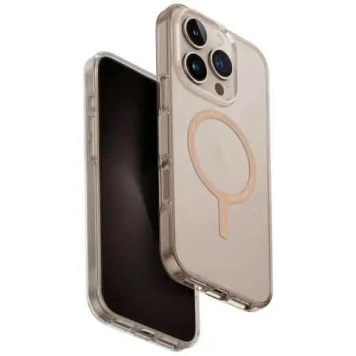 Case UNIQ Clario for iPhone 16 Pro Magclick Charging transparent|gold