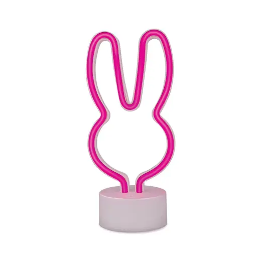 Neon LED on stand RABBIT pink USB-C FSC-10 Forever Light