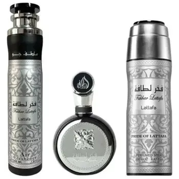 Lattafa Perfumes Fakhar Lattafa Black Dárková sada EDP 100 ml, deospray 200 ml a bytová vůně 300 ml 100ml