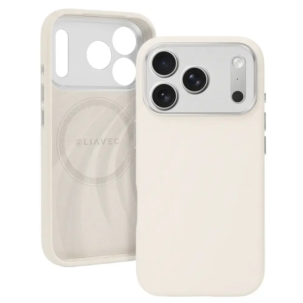 Liavec Silk Shield maciņš ar MagSafe atbalstu telefonam iPhone 17 Pro Max bēšs