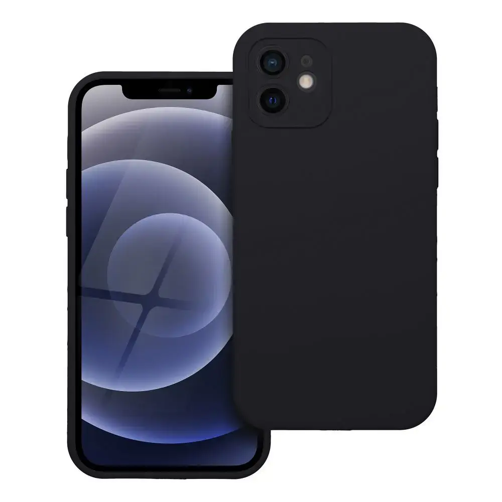 Silicone 2mm maciņš telefonam iPhone 12 melns