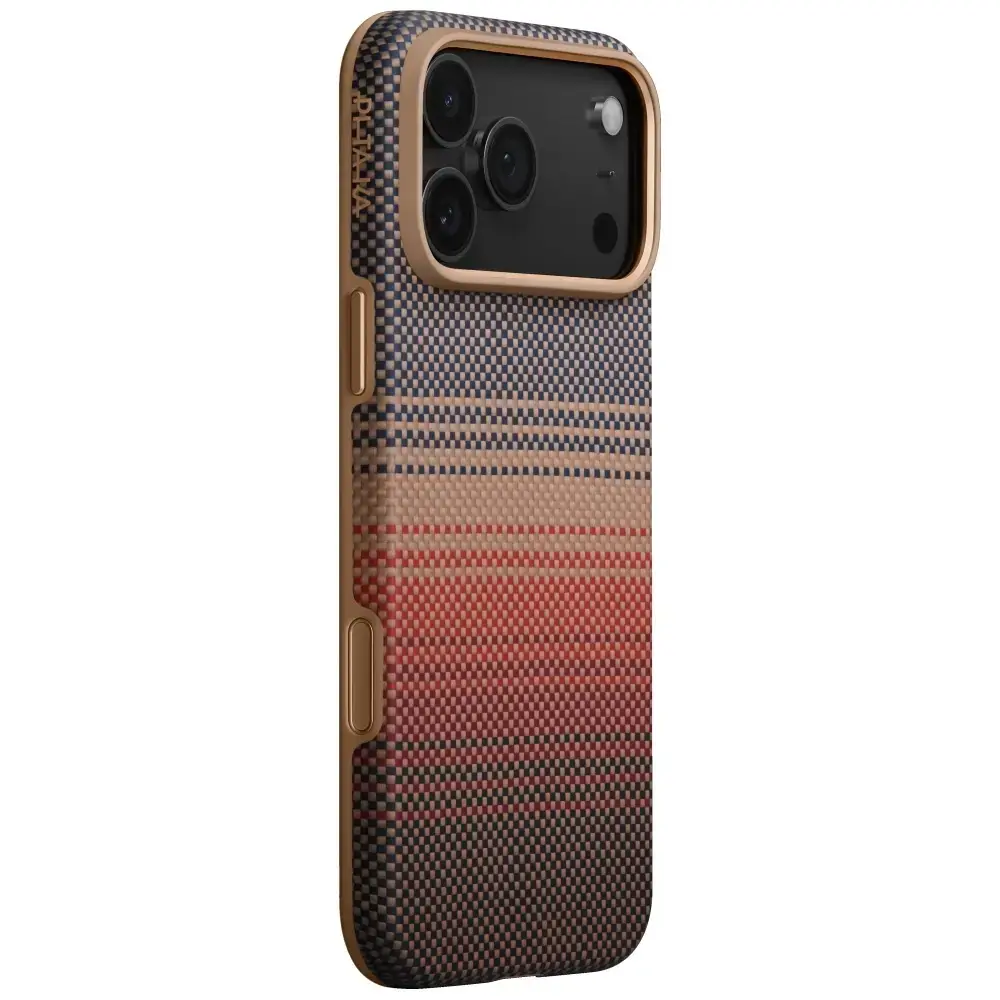 PITAKA Aramid UltraGuard maciņš ar MagSafe atbalstu telefonam iPhone 17 Pro Max saulriets