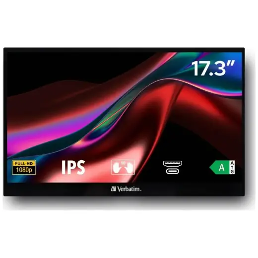 Verbatim Portable Touch Monitor 15.6" Ultra HD 4K black 32238