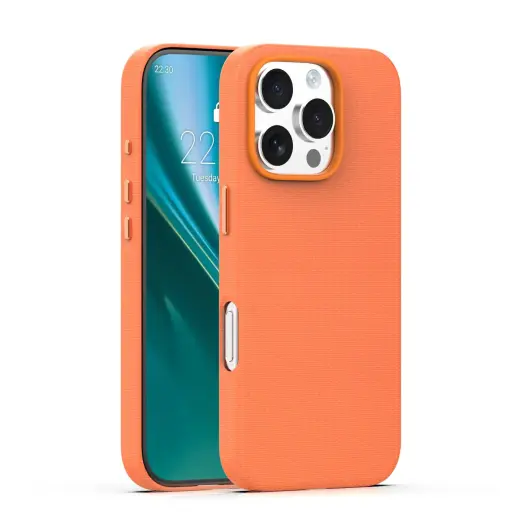 Etteri Elegant Mag telefono dėklas su MagSafe palaikymu iPhone 16 Pro oranžinis