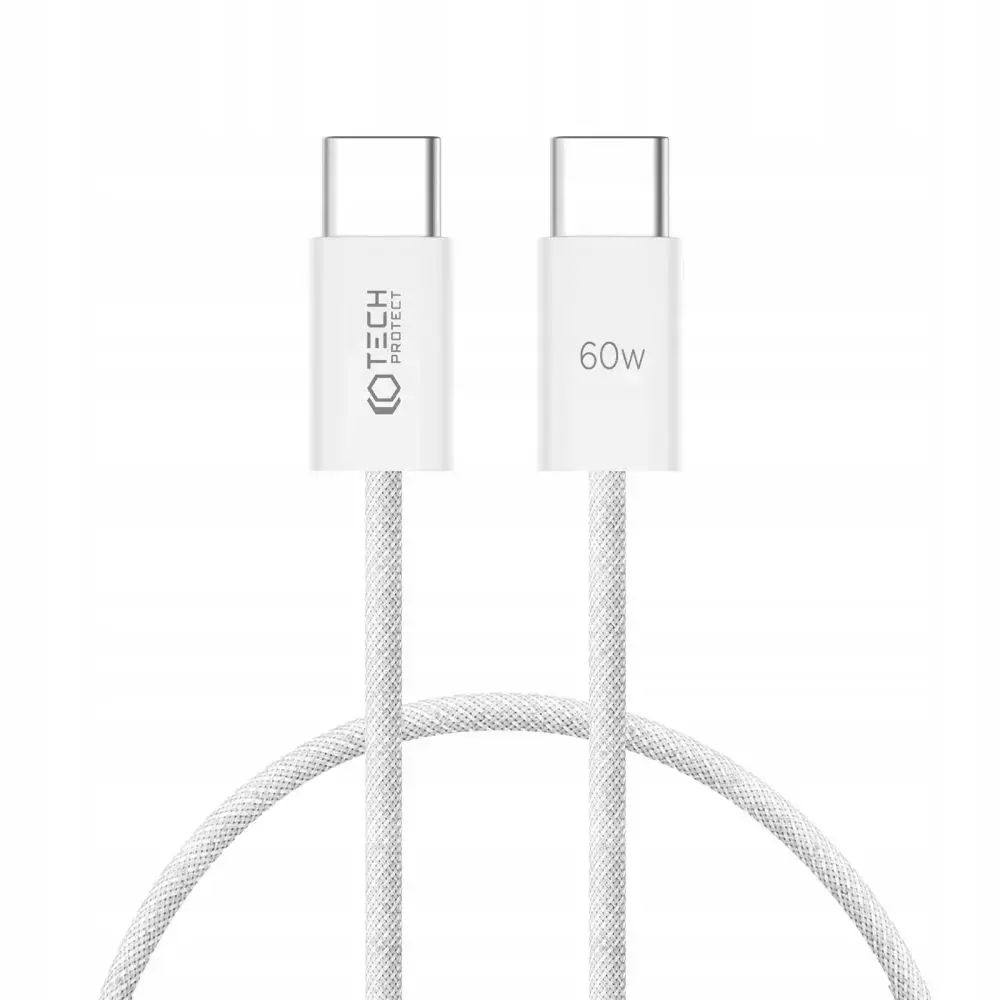 Tech-Protect UltraBoost Classic USB-C | USB-C PD cable 60W 3A 0.25m - white