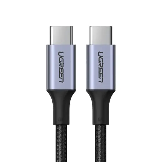 Ugreen 90120 US316 datu pārraides un uzlādes vads | USB-C uz USB-C | 100W | 3m | pelēks