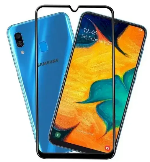 HOFI Fusion Full Glue 5D aizsargstikls pilnam ekrānam ar rāmi telefonam Samsung Galaxy A10 melns