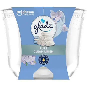 Glade Pure Clean Linen Candle - Vonná svíčka 204.0g