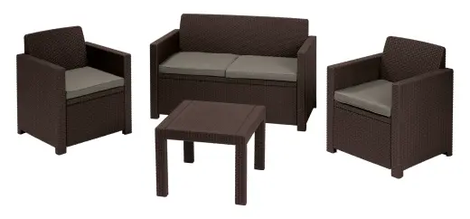 Aiamööbli komplekt Alabama Set​, pruun