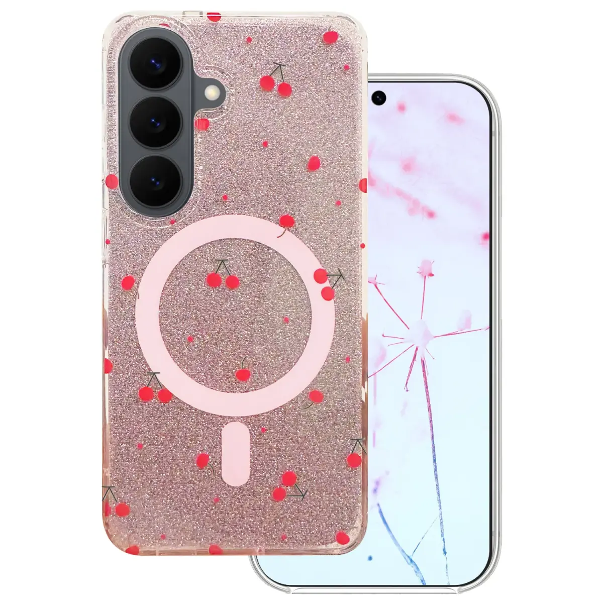 Cherry Mag maciņš ar MagSafe atbalstu telefonam Samsung Galaxy S26 (S942) sarkans