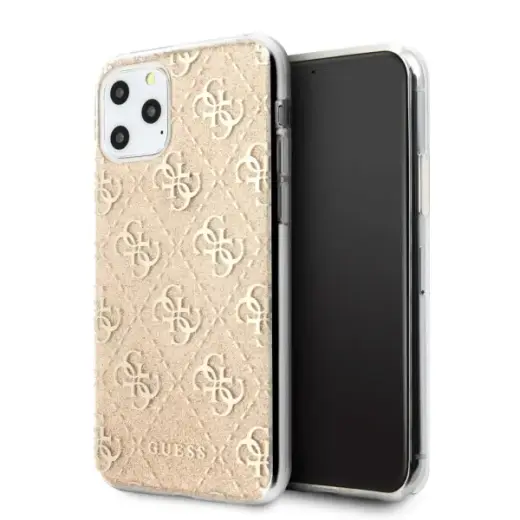Guess GUHCN58PCU4GLGO iPhone 11 Pro zloty|gold hard case 4G Glitter