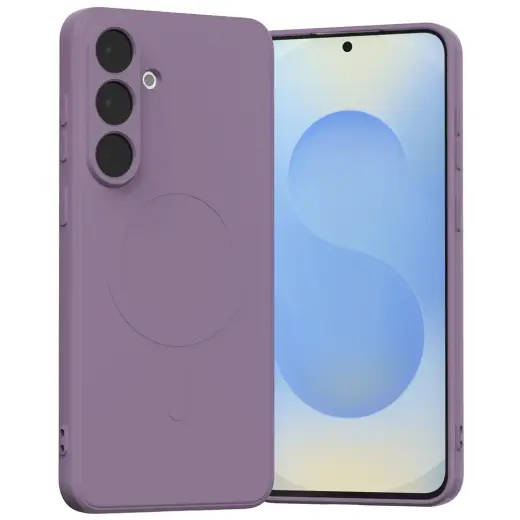 Mercury Semi-Silicone telefono dėklas su MagSafe palaikymu Samsung Galaxy S25 FE (S731) violetinis