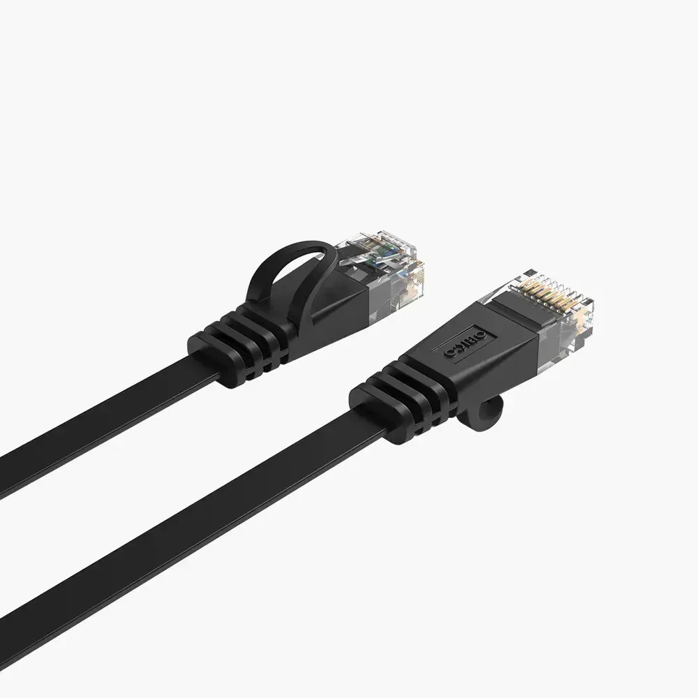 Kabel sieciowy Ethernet Orico PUG-C7B CAT7 10Gbps RJ45 internetowy LAN płaski 8 m - czarny
