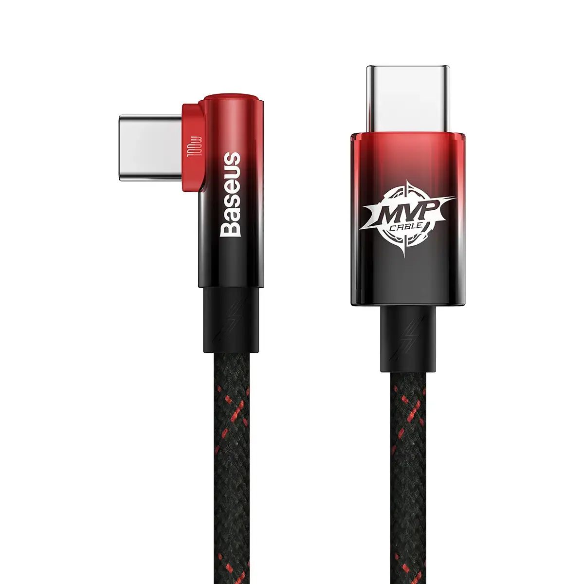 Baseus MVP2 USB-C to USB-C Cable, 100W, 1m (Black | Red)