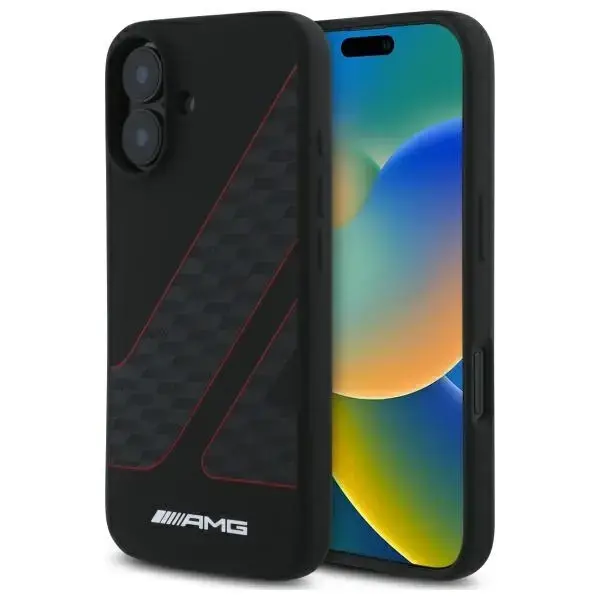 AMG AMHMP16S2SCFR iPhone 16 6,1"          czarny|black hardcase Checkered Flag Pattern MagSafe