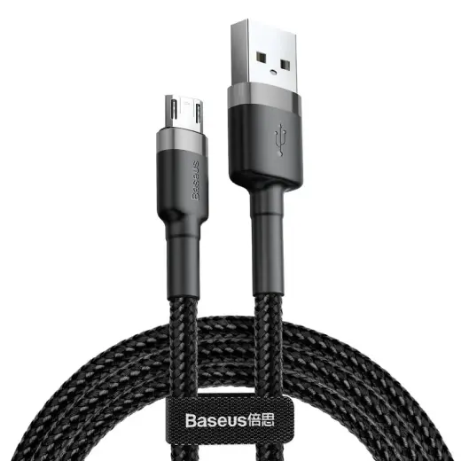 Baseus Cafule datu pārraides un uzlādes vads | USB-A uz Micro USB | 10W | 3m | pelēks, melns