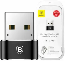 Baseus CAAOTG-01 universālais OTG adapteris no USB 3.0 uz USB-C 3.1 melns