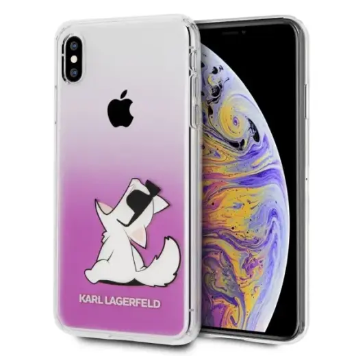 Karl Lagerfeld KLHCI65CFNRCPI iPhone Xs Max hardcase różowy|pink Choupette Fun