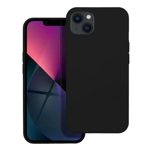 Silicone telefono dėklas iPhone 13 juodas