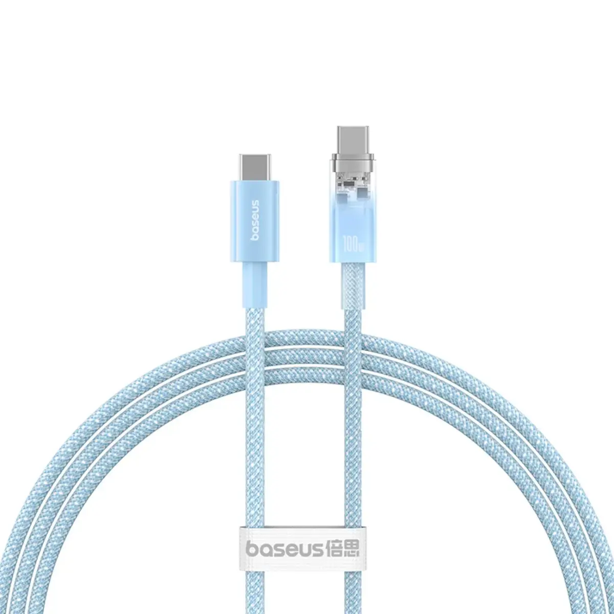 Baseus Explorer datu pārraides un uzlādes vads | USB-C uz USB-C | 100W | 1m | zils