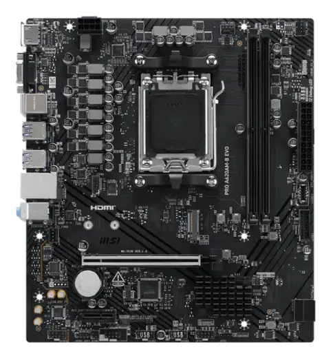 MSI PRO A620AM-B EVO motherboard AMD A620A Socket AM5 micro ATX