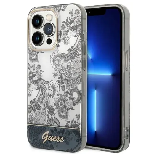 Guess GUHCP14XHGPLHG iPhone 14 Pro Max 6,7" szary|grey hardcase Porcelain Collection