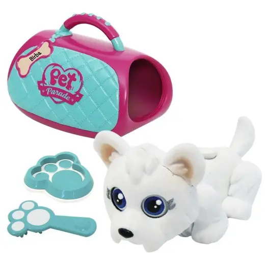 Pet Parade, Carry Kit, Accessory with Puppy, Collectible Figures, White, For Girls, 3+ months