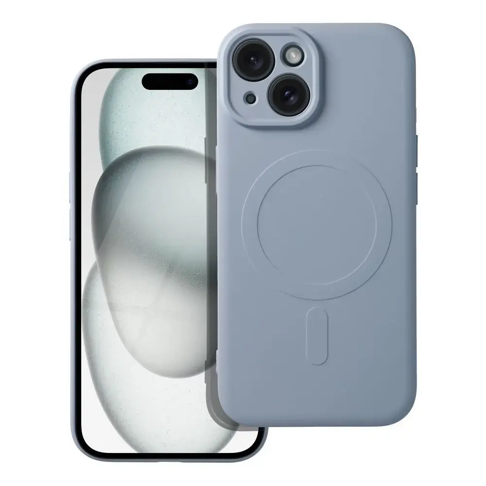 Silicone Mag Cover maciņš ar MagSafe atbalstu telefonam iPhone 15 zils