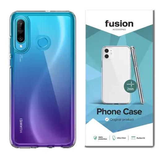 Fusion Ultra Clear Series 2 mm Silikona Aizsargapvalks Huawei P30 Lite Caurspīdīgs (EU Blister)