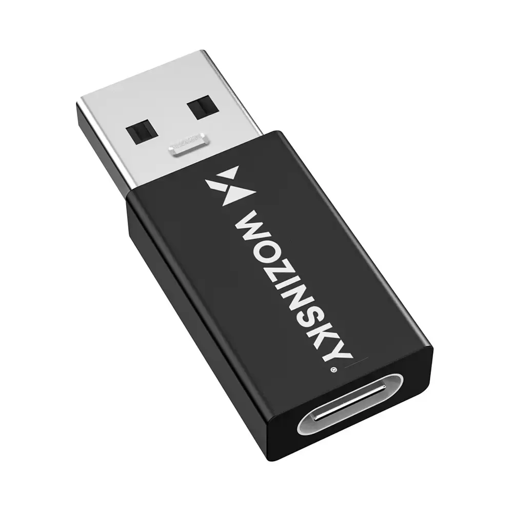 Wozinsky WAAC-01 USB-A - USB-C OTG Adapter - Black