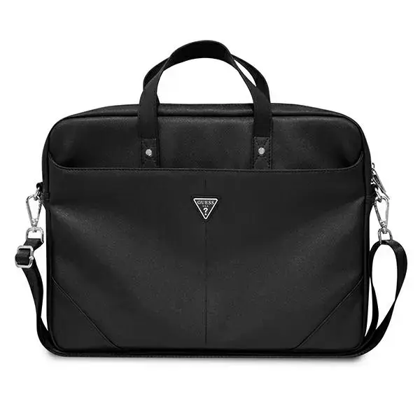 Guess SaffianoTriangle Logo Computer Bag 15|16" Black