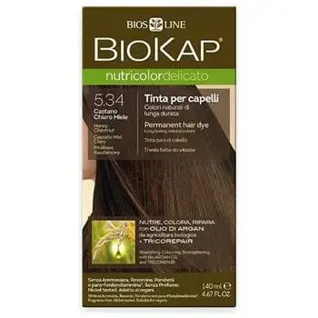 Biokap NUTRICOLOR DELICATO Hair Color - 5.34 Honey Chestnut 140 ml