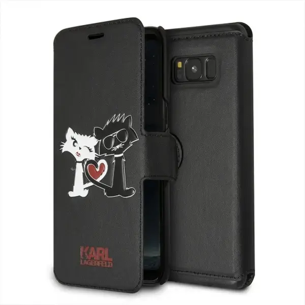 Karl Lagerfeld KLFLBKS8CL1BK S8 G950 black|czarny book Choupette in love