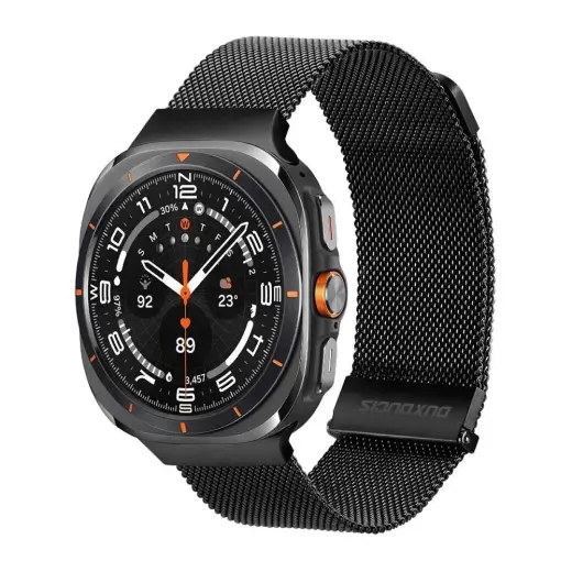 Dux Ducis Milanese универсальный ремешок для умных часов (47 mm) | из нержавеющей стали | чёрный