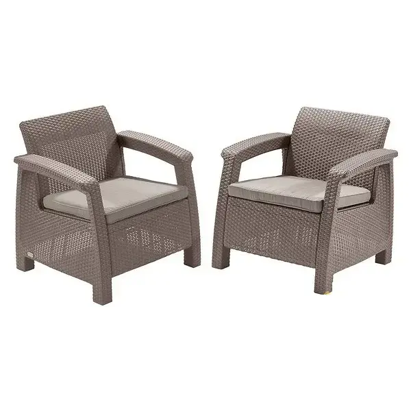 Dārza krēsli Corfu Duo Set bēši
